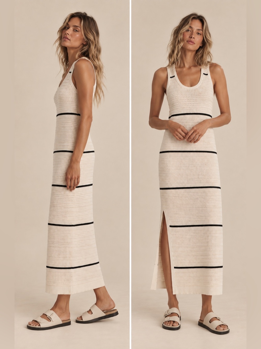Varley Scott Knit Midi Dress Birch S